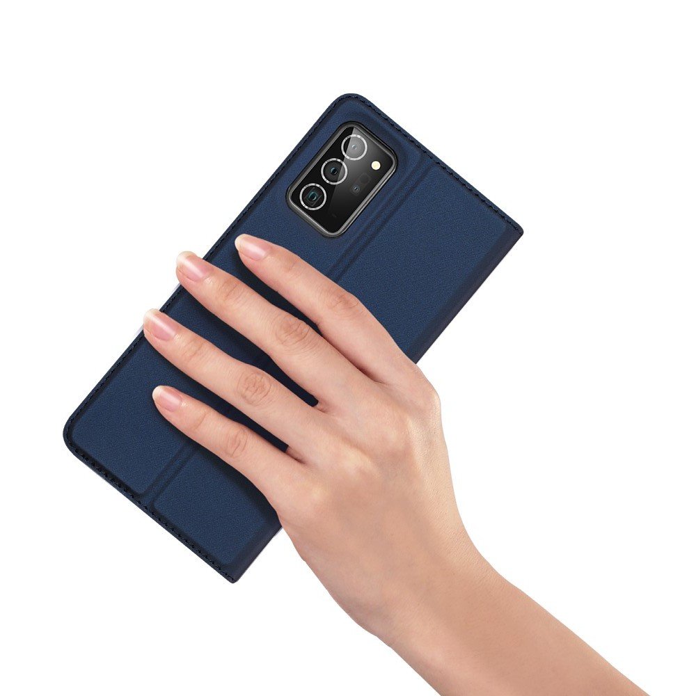 Dux Ducis чехол книжка для Samsung Galaxy Note 20 с магнитом и отделением для карты - Синий