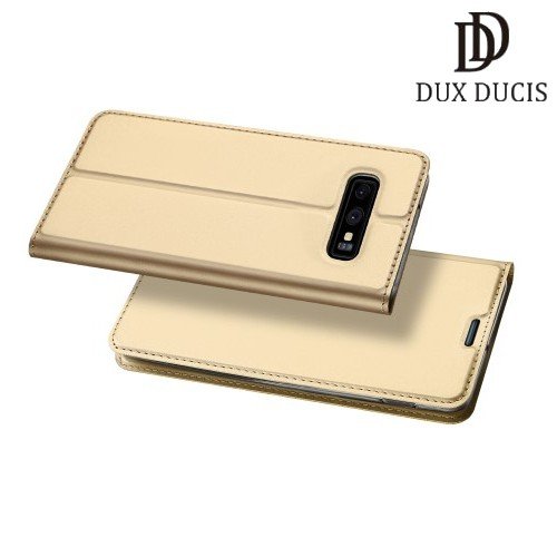 Dux Ducis чехол книжка для Samsung Galaxy S10e с магнитом и отделением для карты - Золотой