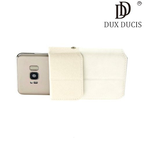 Dux Ducis Every универсальный чехол книжка из гладкой экокожи для смартфона 5.2-5.5 дюймов - Белый