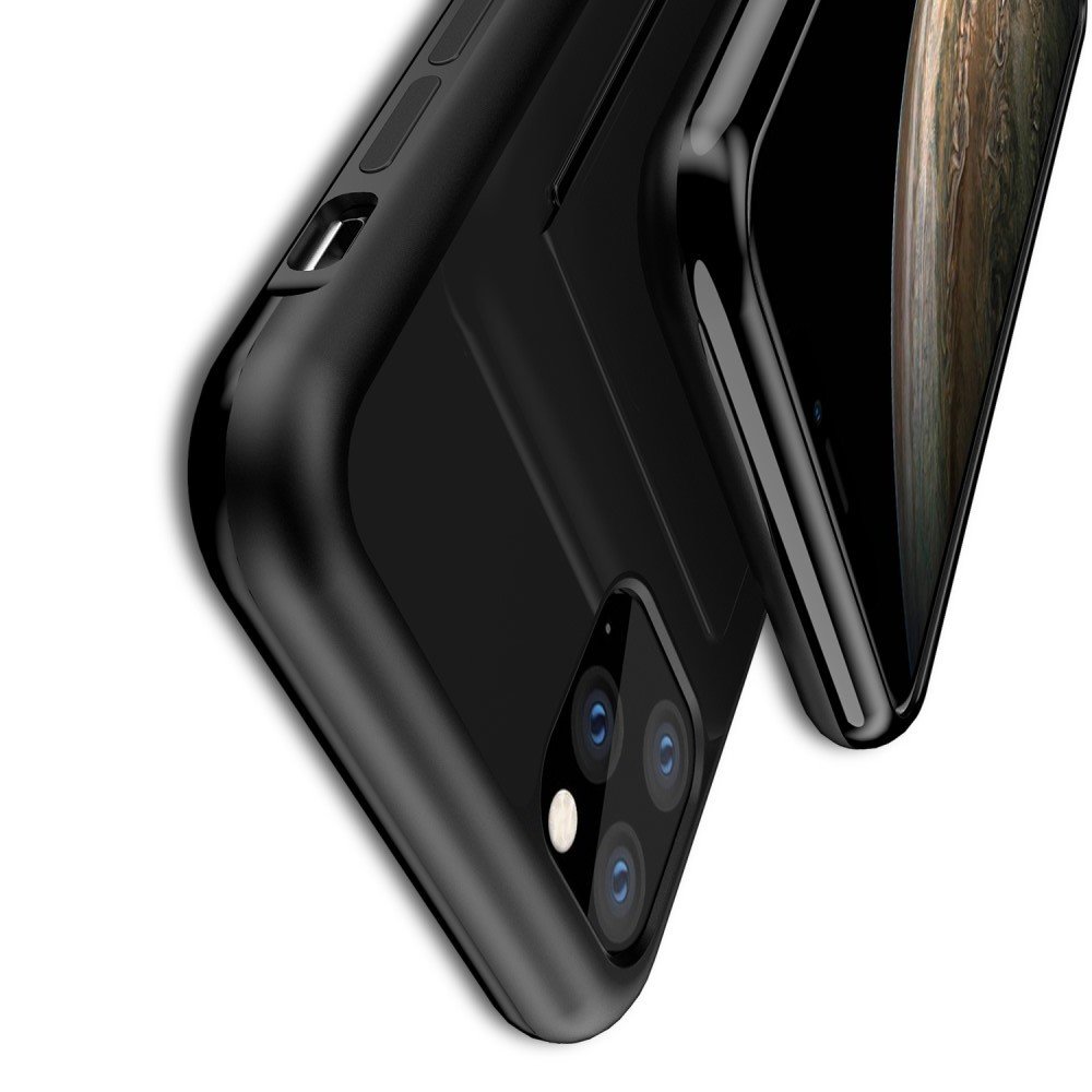 DUX DUCIS Тонкий Чехол для Телефона iPhone 11 XI с Покрытием из Искусственной Кожи Черный
