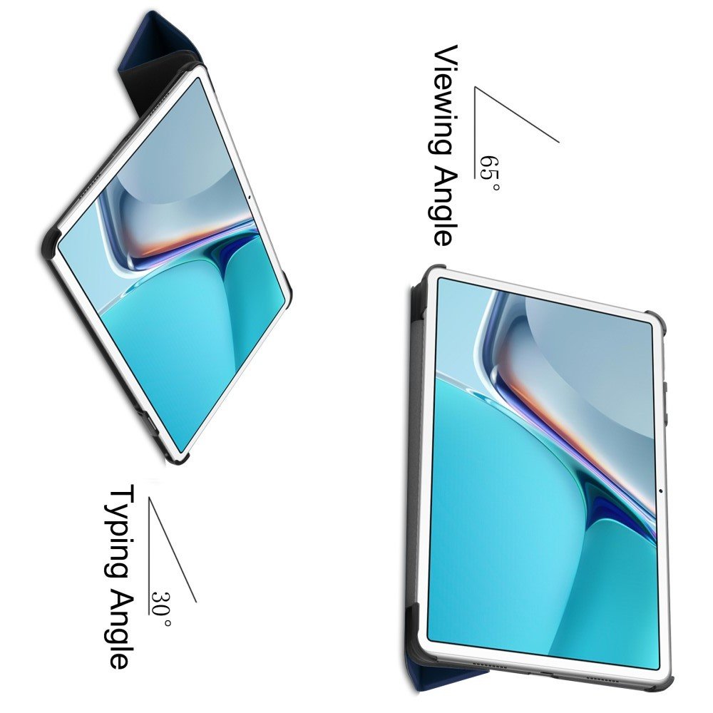 Двухсторонний чехол книжка для Huawei MatePad 11 (2021) с подставкой - Синий
