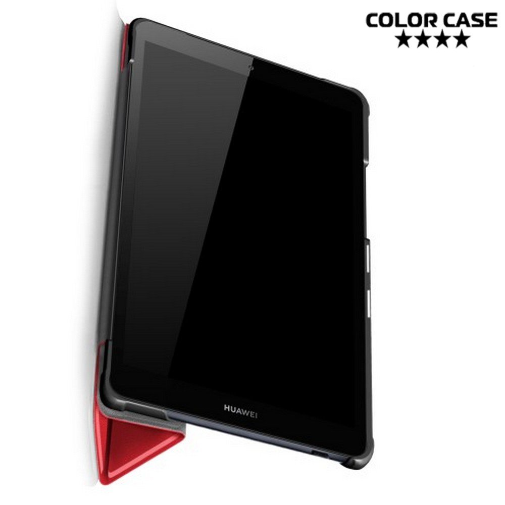 Двухсторонний чехол книжка для Huawei MediaPad M5 Lite 8 с подставкой - Красный