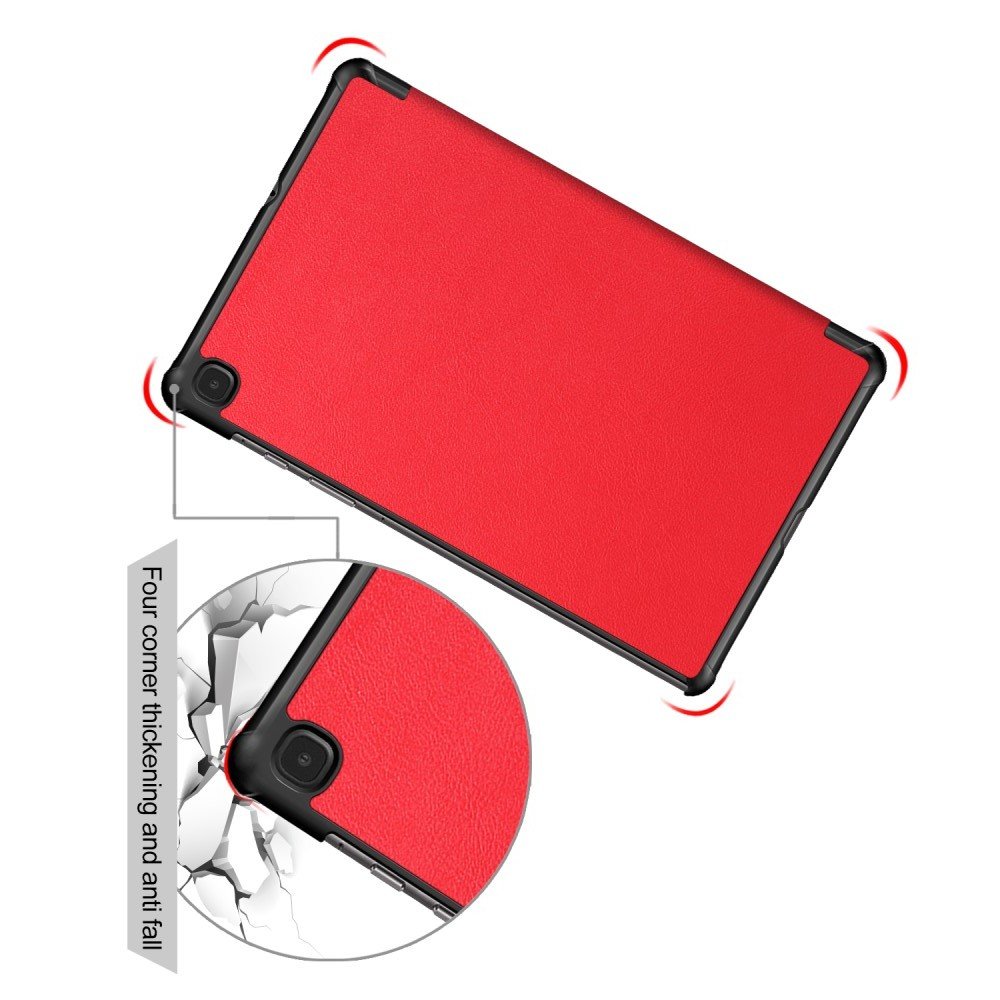 Двухсторонний чехол книжка для Samsung Galaxy Tab S6 Lite 10.4 с подставкой - Красный