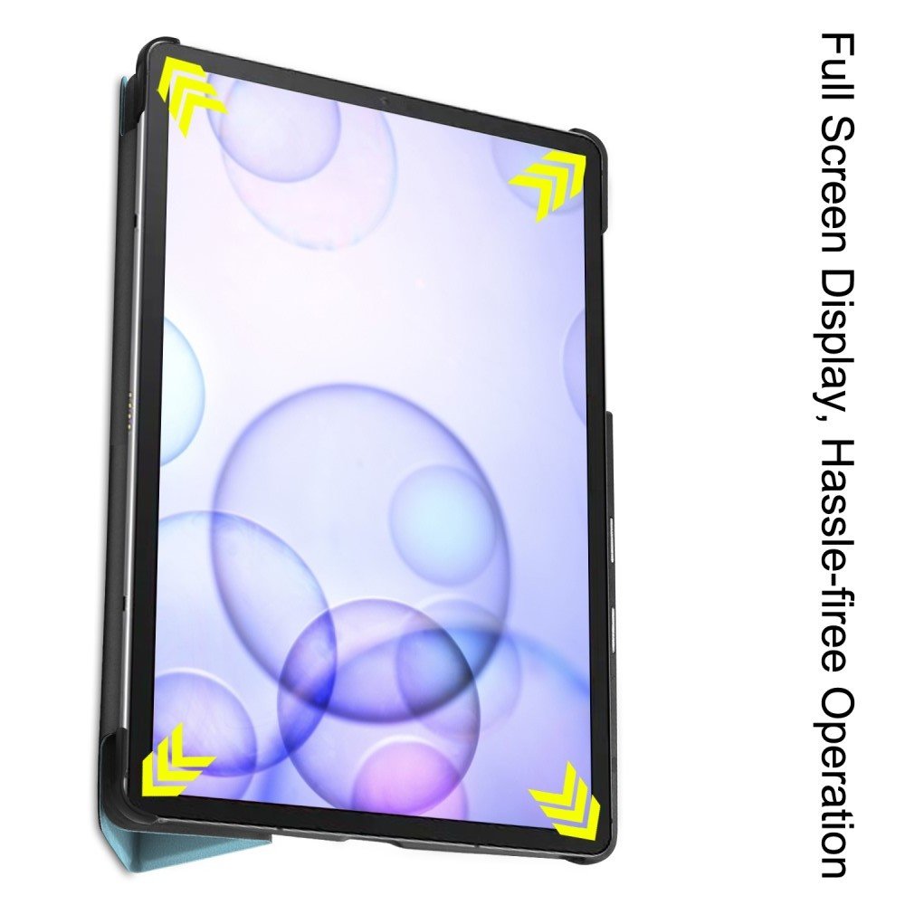 Двухсторонний чехол книжка для Samsung Galaxy Tab S6 SM-T865 SM-T860 с подставкой - Голубой