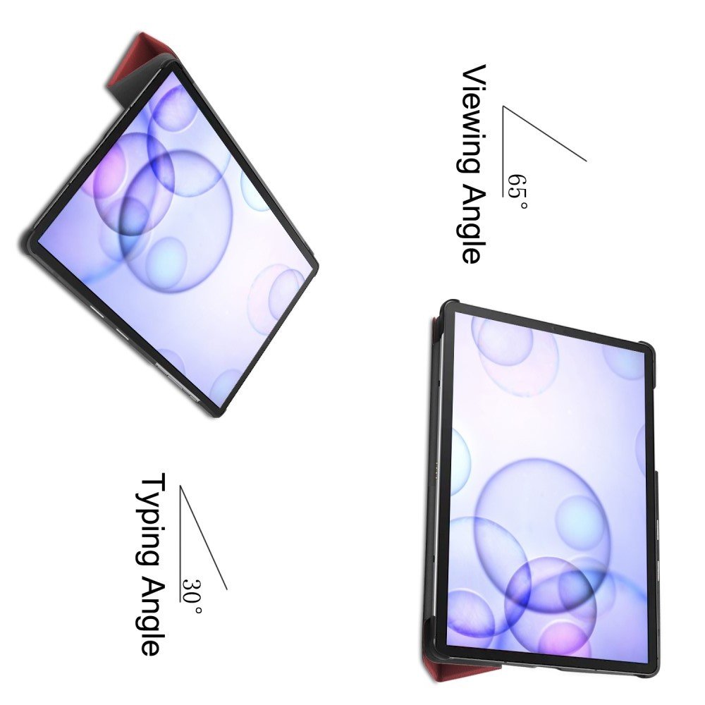 Двухсторонний чехол книжка для Samsung Galaxy Tab S6 SM-T865 SM-T860 с подставкой - Коричневый