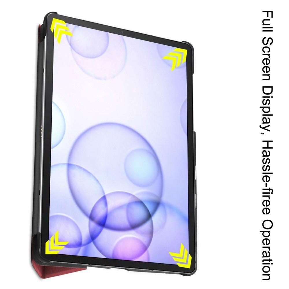 Двухсторонний чехол книжка для Samsung Galaxy Tab S6 SM-T865 SM-T860 с подставкой - Коричневый