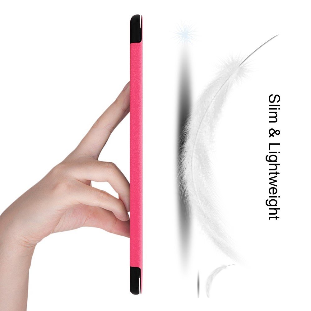 Двухсторонний чехол книжка для Samsung Galaxy Tab S6 SM-T865 SM-T860 с подставкой - Светло-Розовый