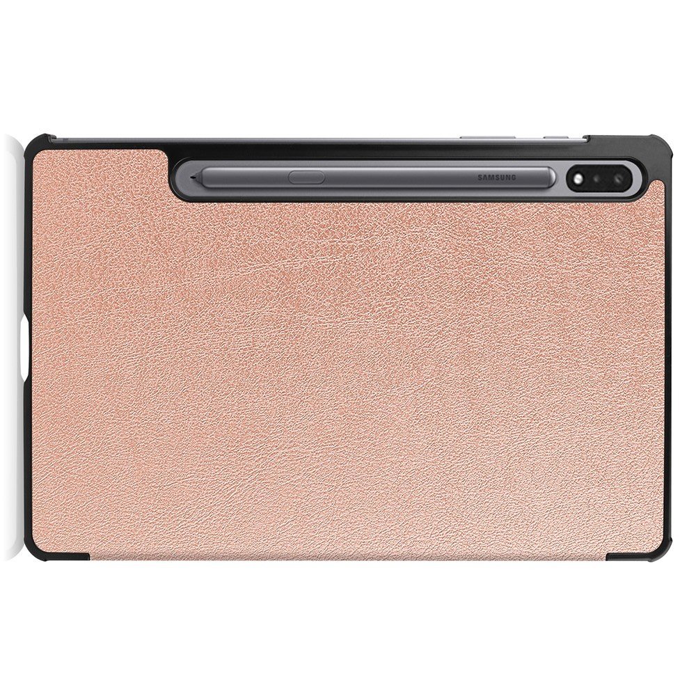 Двухсторонний чехол книжка для Samsung Galaxy Tab S7 с подставкой - Розовый