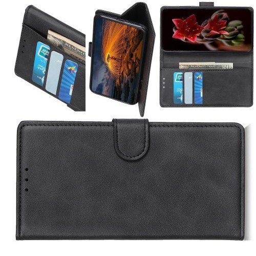 Flip Wallet с подставкой магнитной застёжкой и визитницей чехол книжка для Samsung Galaxy A50 / A30s - Черный