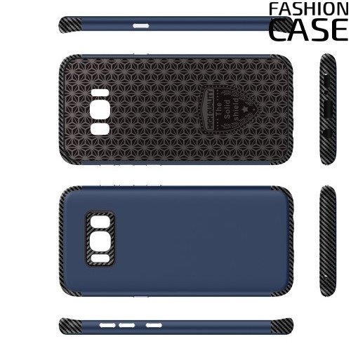Гибридный матовый чехол для Samsung Galaxy S8 - Синий