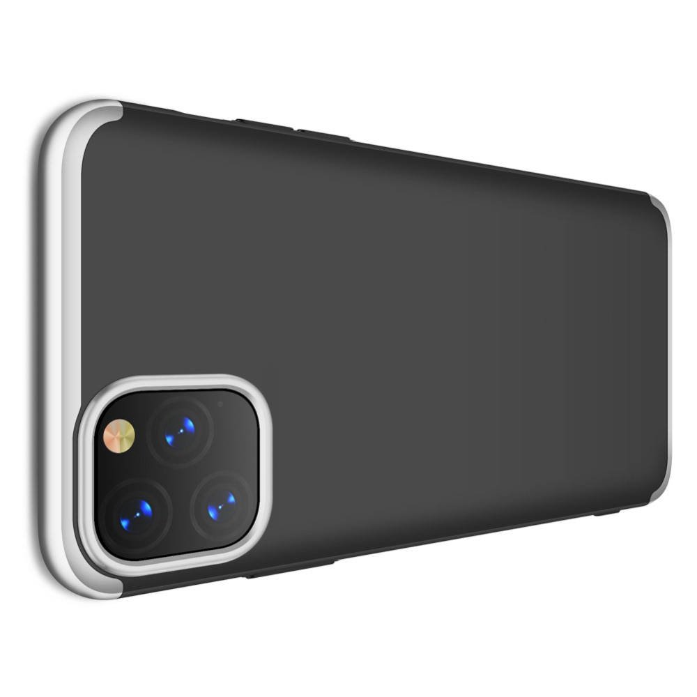 GKK 360 Пластиковый чехол с защитой дисплея для iPhone 11 Pro Max Серебряный
