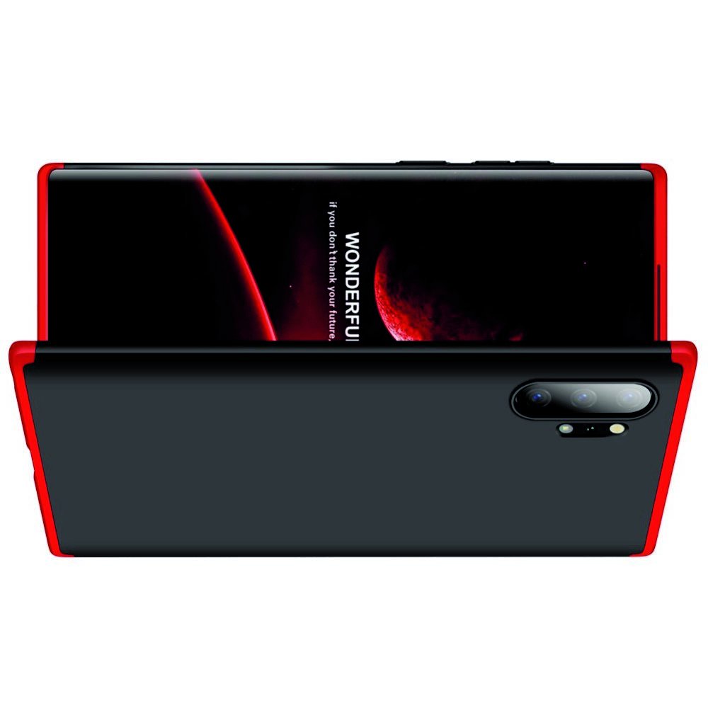 GKK 360 Пластиковый чехол с защитой дисплея для Samsung Galaxy Note 10 Plus / 10+ Красный / Черный