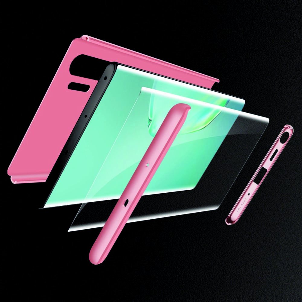 GKK 360 Пластиковый чехол с защитой дисплея для Samsung Galaxy Note 10 Plus / 10+ Светло-Розовый