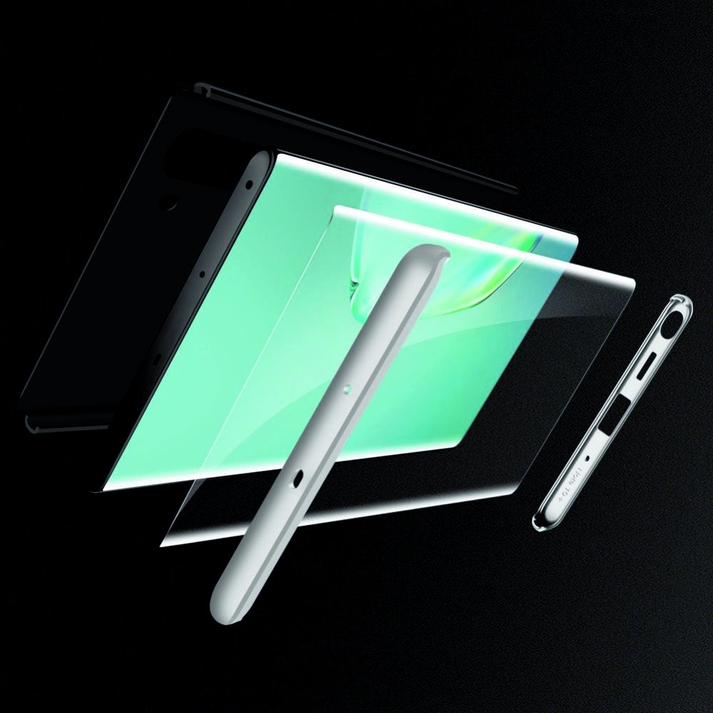 GKK 360 Пластиковый чехол с защитой дисплея для Samsung Galaxy Note 10 Серебро / Черный