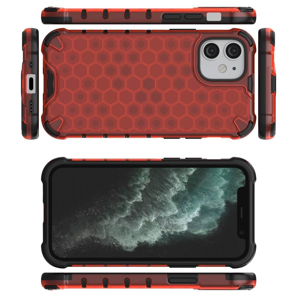 Honeycomb противоударный матовый чехол для iPhone 12 - Красный | купить в  интернет-магазине Принтофон в Москве и СПб