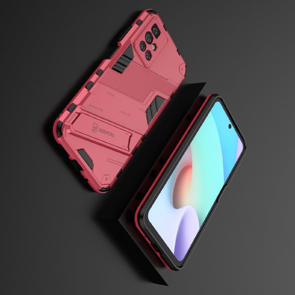 Hybrid Armor Ударопрочный чехол для Xiaomi Redmi 10 с подставкой - Розовый