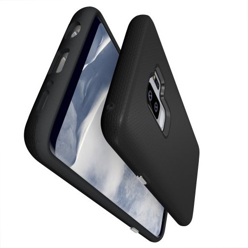 Hybrid двухкомпонентный противоударный чехол для Samsung Galaxy S9 Plus - Черный