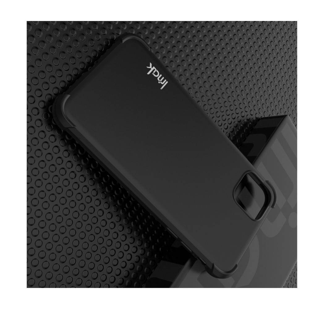 IMAK Shockproof силиконовый защитный чехол для iPhone 11 Pro Max черный и защитная пленка