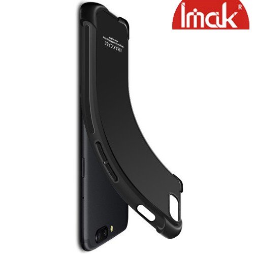 IMAK Shockproof силиконовый защитный чехол для Samsung Galaxy A50 / A30s черный и защитная пленка