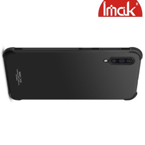 IMAK Shockproof силиконовый защитный чехол для Samsung Galaxy A50 / A30s черный и защитная пленка