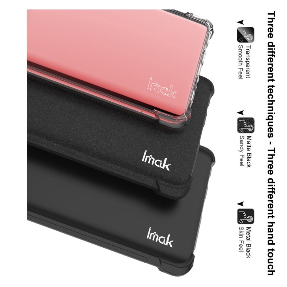 IMAK Shockproof силиконовый защитный чехол для Samsung Galaxy A71 прозрачный и защитная пленка