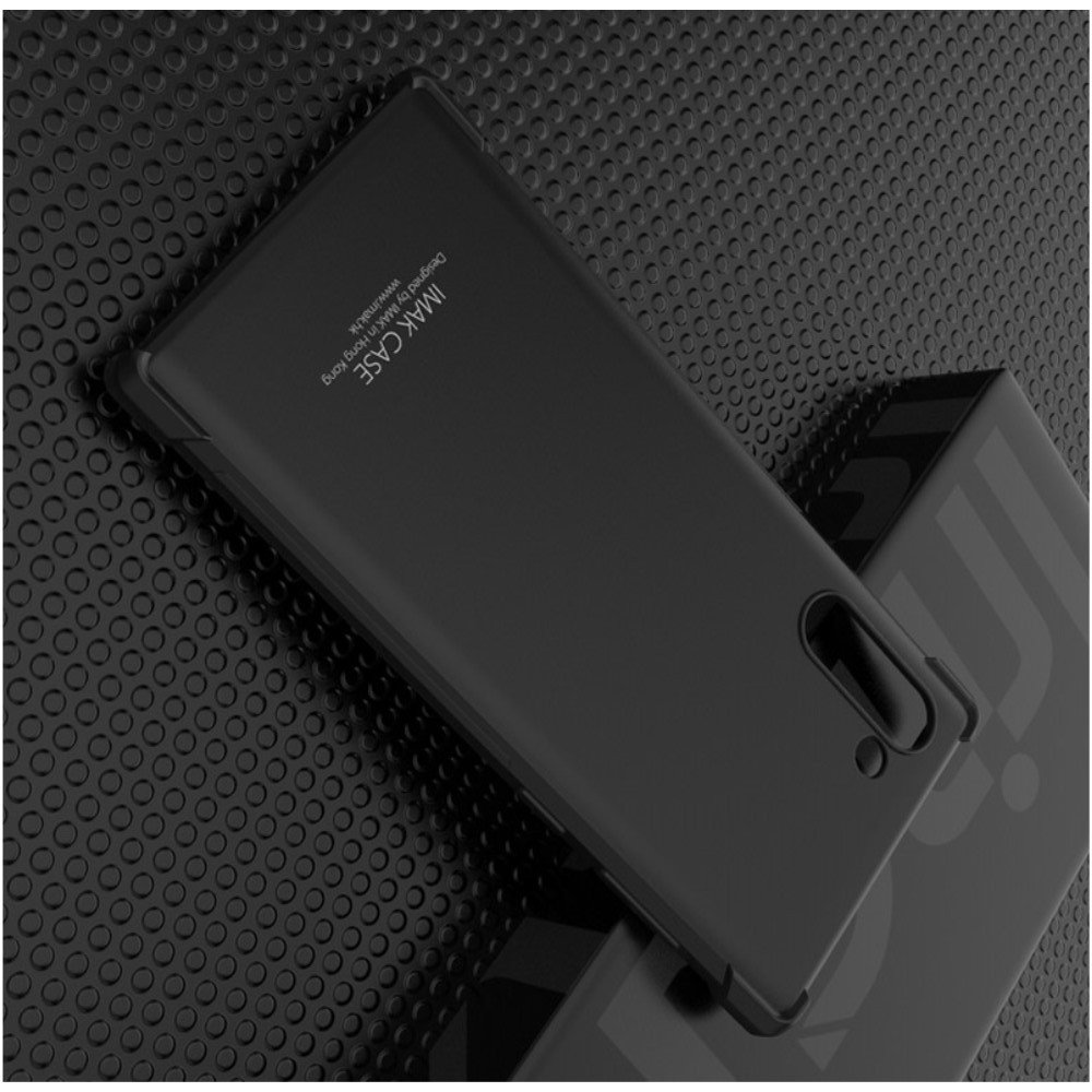 IMAK Shockproof силиконовый защитный чехол для Samsung Galaxy Note 10 песочно-черный и защитная пленка