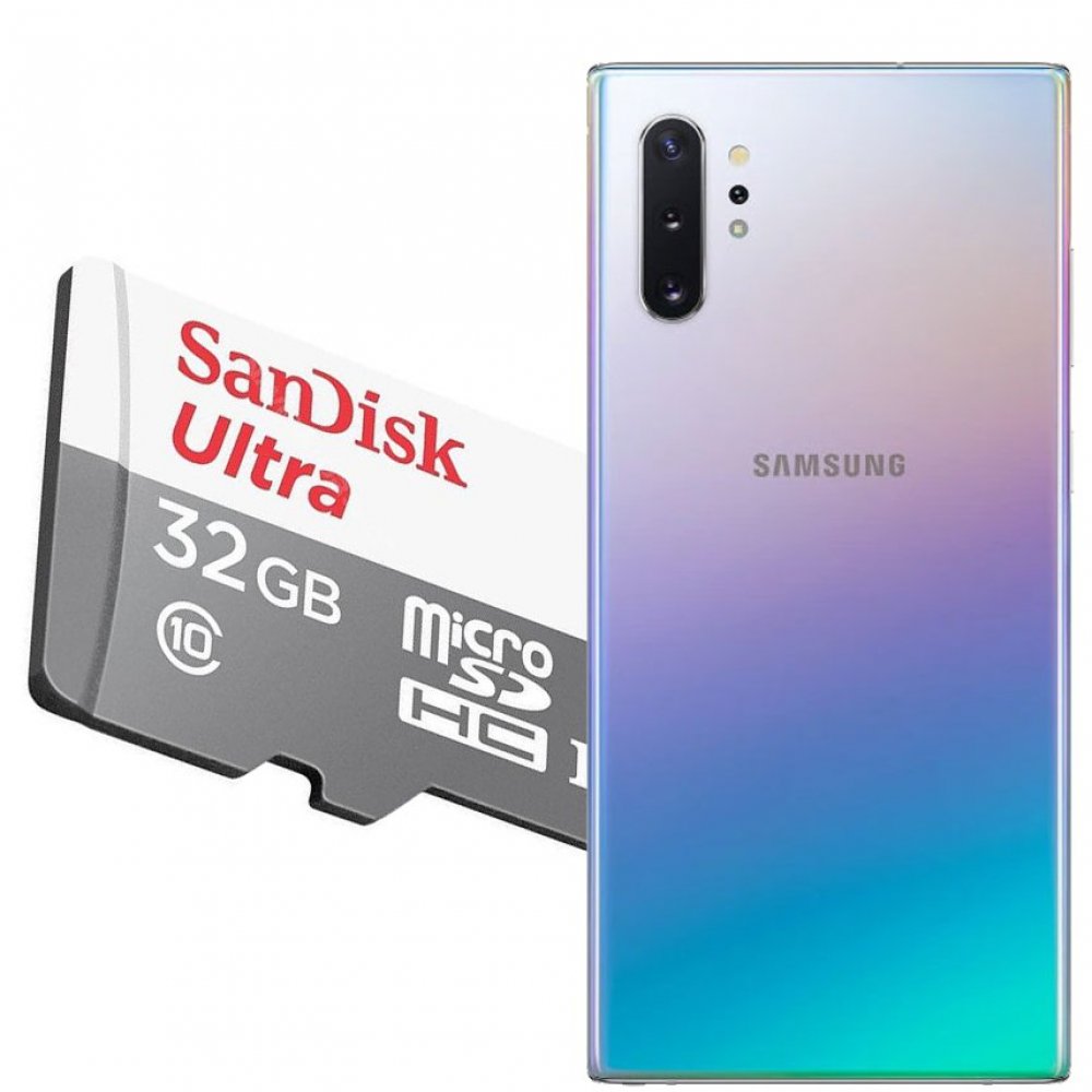 Карта памяти для Samsung Galaxy Note 10 Plus / 10+ 64 ГБ MicroSDXC | купить  в интернет-магазине Принтофон в Москве и СПб