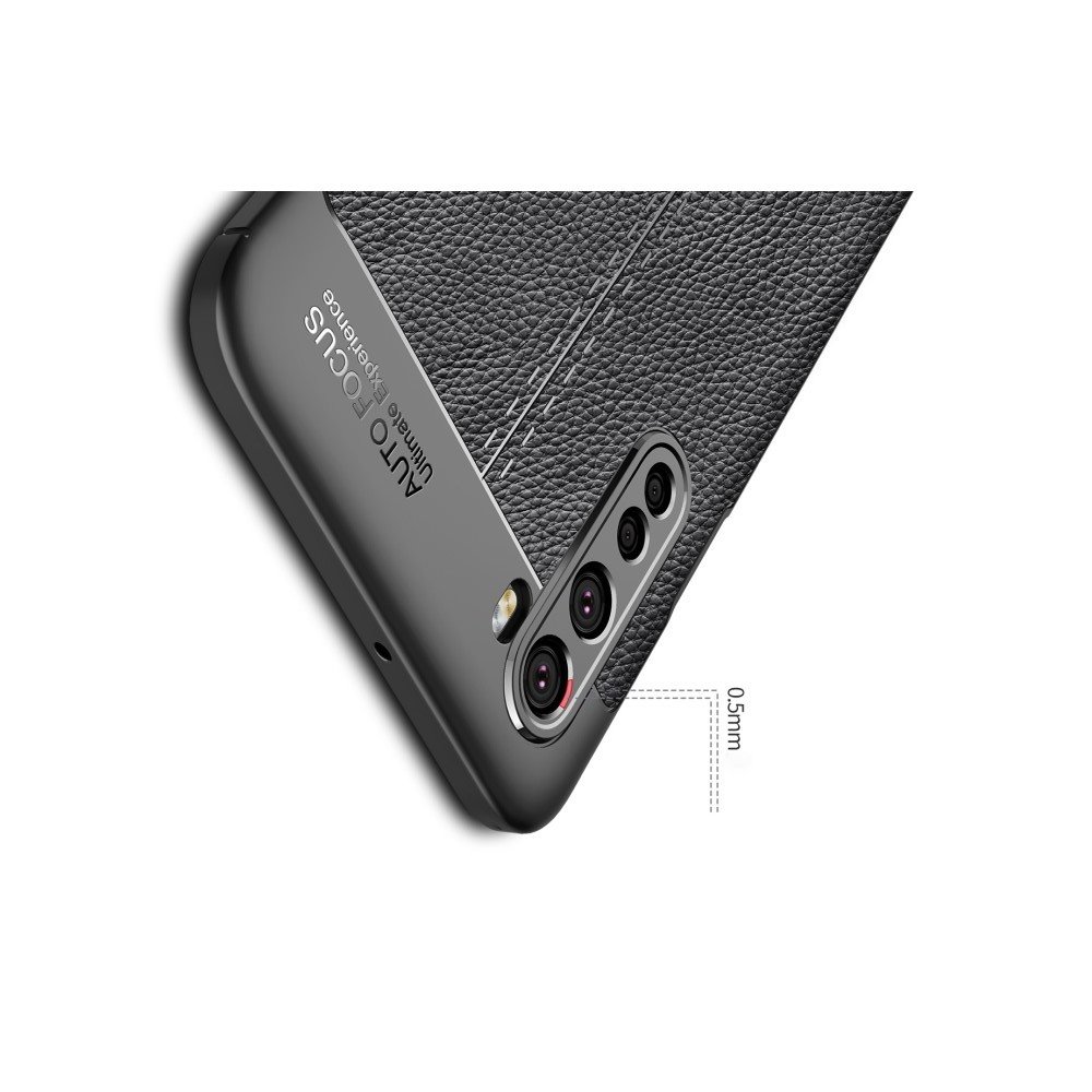 Leather Litchi силиконовый чехол накладка для OnePlus NORD - Черный