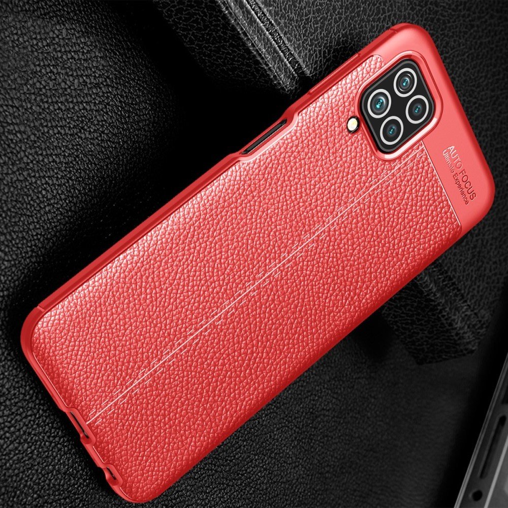 Leather Litchi силиконовый чехол накладка для Samsung Galaxy M32 - Красный