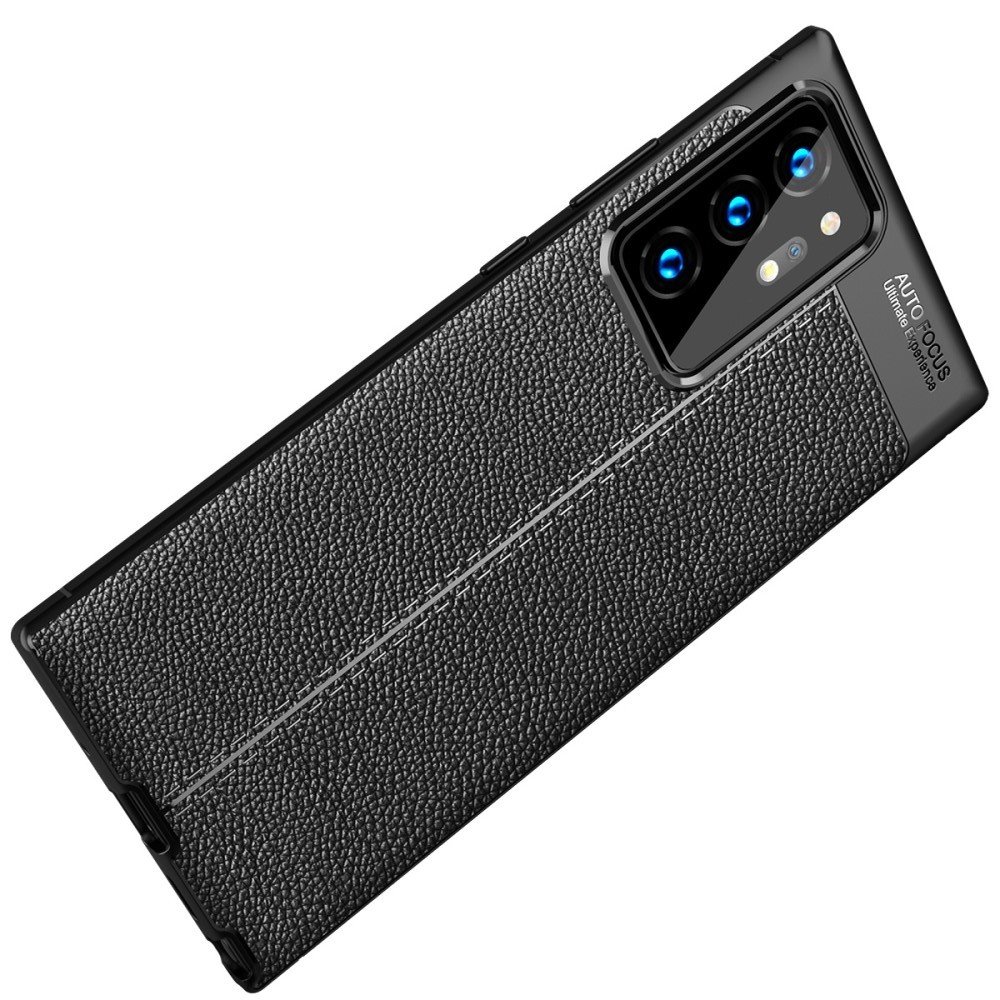 Leather Litchi силиконовый чехол накладка для Samsung Galaxy Note 20 Ultra - Черный