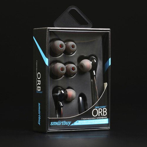 Наушники гарнитура с микрофоном Smartbuy ORB черные