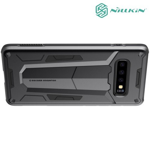 Nillkin Defender Бронированный противоударный двухслойный чехол для Samsung Galaxy S10 - Черный