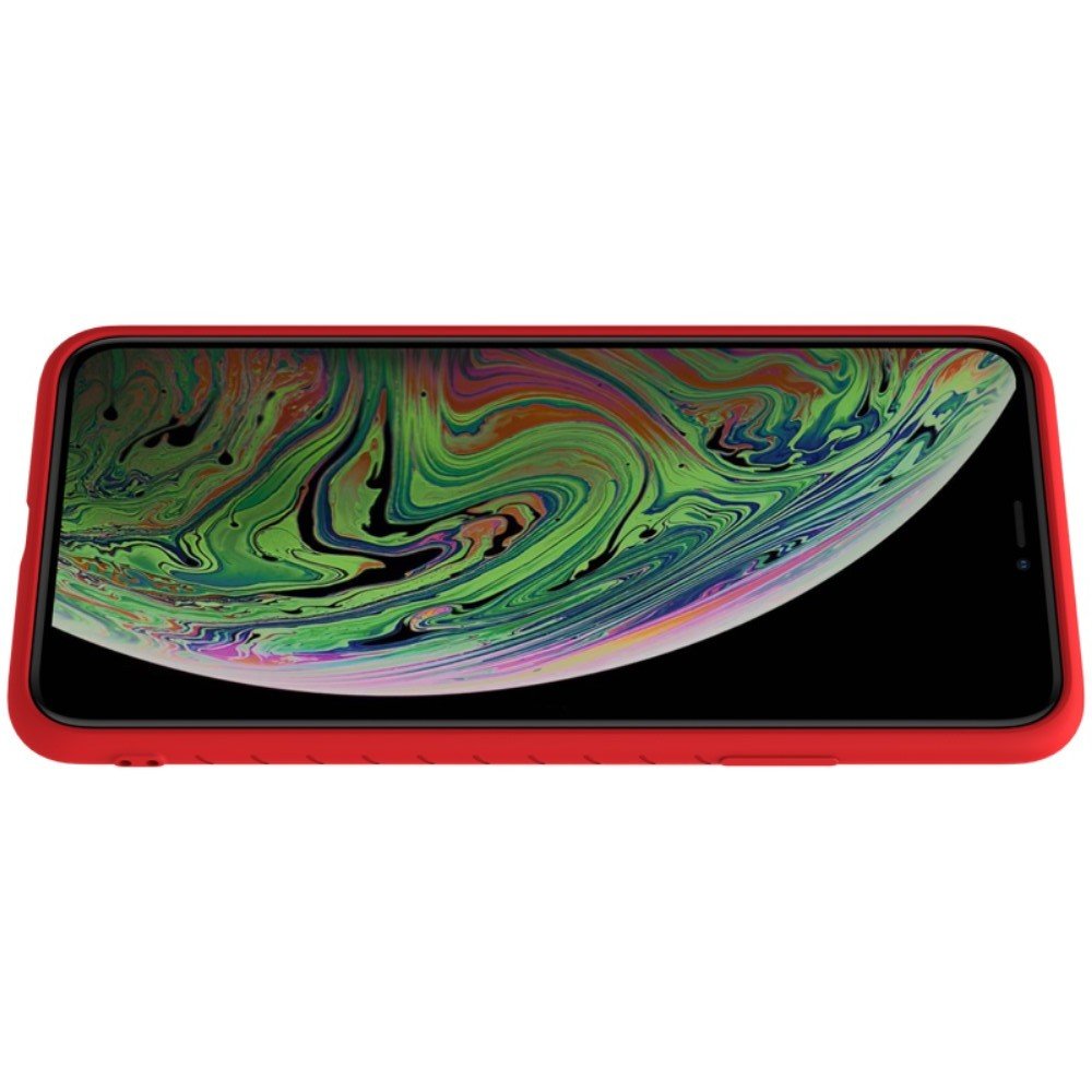 NILLKIN Flex Мягкий силиконовый чехол для iPhone 11 Pro Max с микрофибровой подкладкой красный