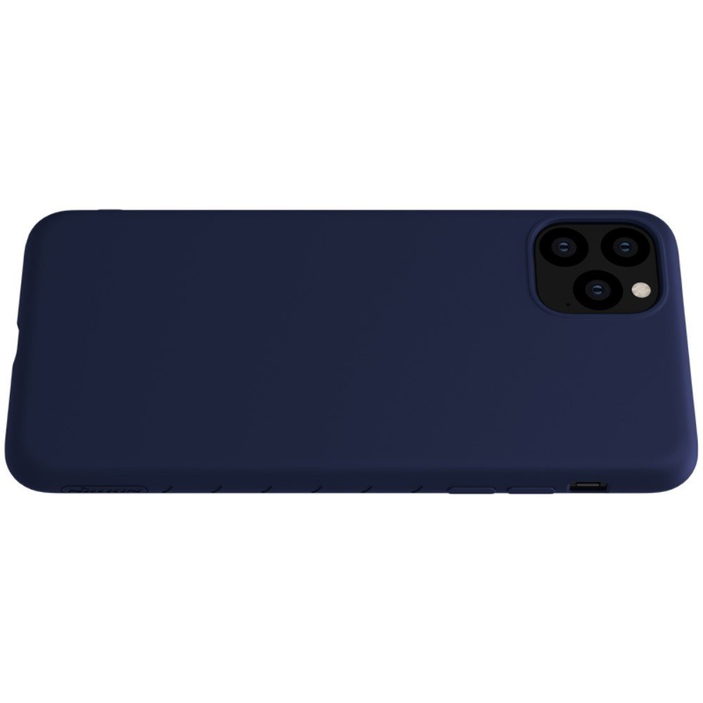 NILLKIN Rubber-wrapped Мягкий силиконовый чехол для iPhone 11 Pro с микрофибровой подкладкой синий