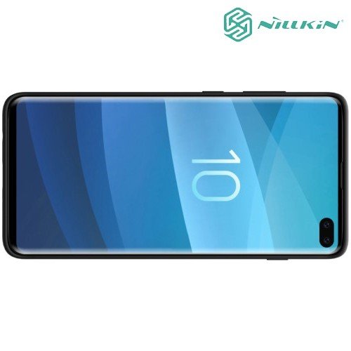 NILLKIN Flex Мягкий силиконовый чехол для Samsung Galaxy S10 Plus с микрофибровой подкладкой черный
