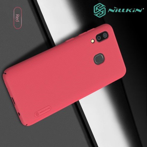 NILLKIN Super Frosted Shield Клип кейс накладка для Samsung Galaxy A30 / A20 - Красный