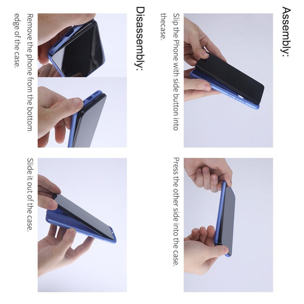 NILLKIN Super Frosted Shield Матовая Пластиковая Нескользящая Клип кейс накладка для Samsung Galaxy A20s - Золотой