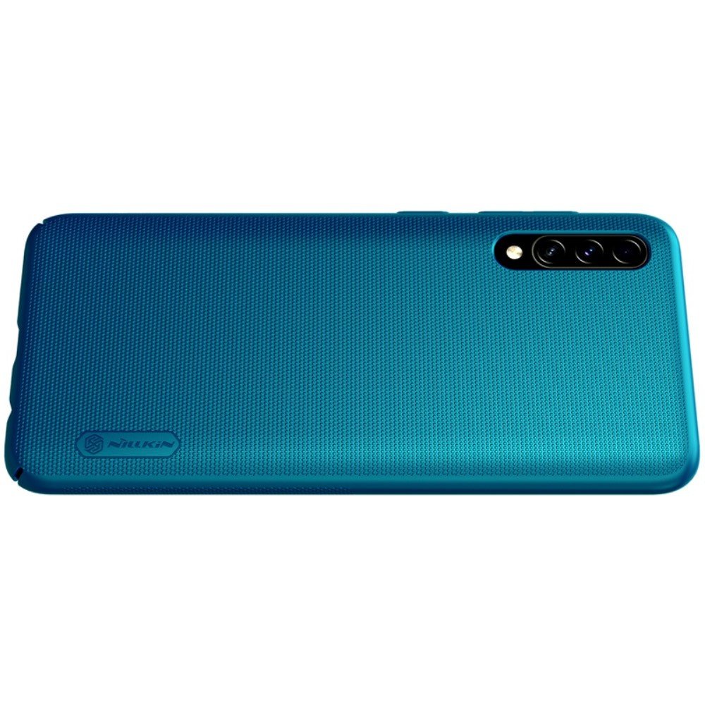 NILLKIN Super Frosted Shield Матовая Пластиковая Нескользящая Клип кейс накладка для Samsung Galaxy A50 / A30s - Синий