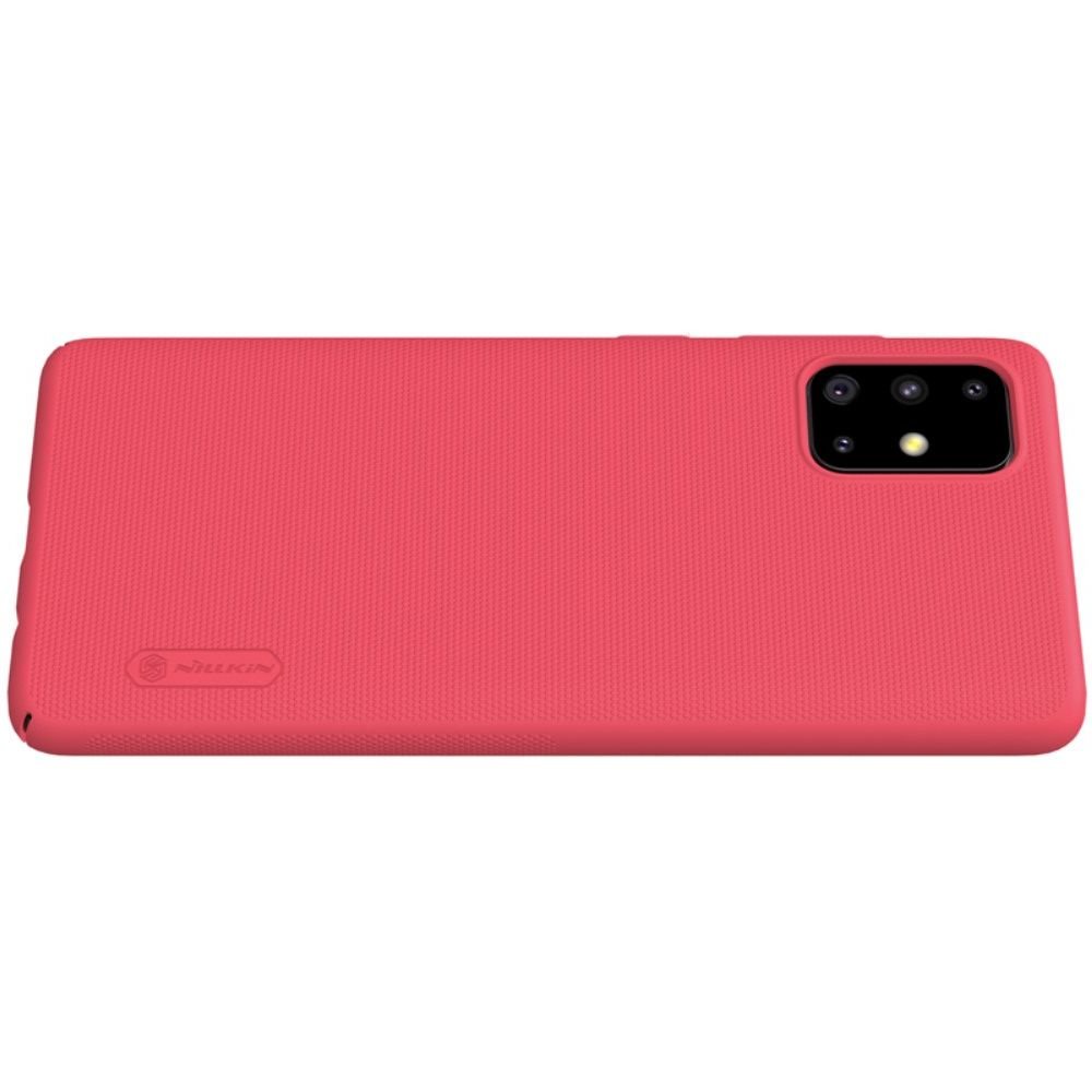 NILLKIN Super Frosted Shield Матовая Пластиковая Нескользящая Клип кейс накладка для Samsung Galaxy A71 - Красный