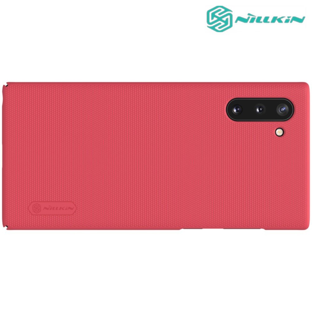 NILLKIN Super Frosted Shield Матовая Пластиковая Нескользящая Клип кейс накладка для Samsung Galaxy Note 10 - Красный