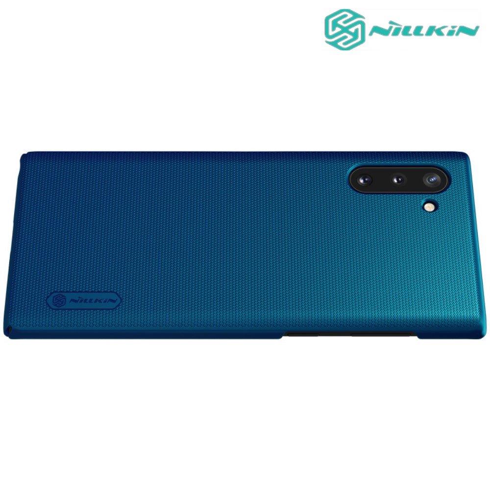 NILLKIN Super Frosted Shield Матовая Пластиковая Нескользящая Клип кейс накладка для Samsung Galaxy Note 10 - Синий
