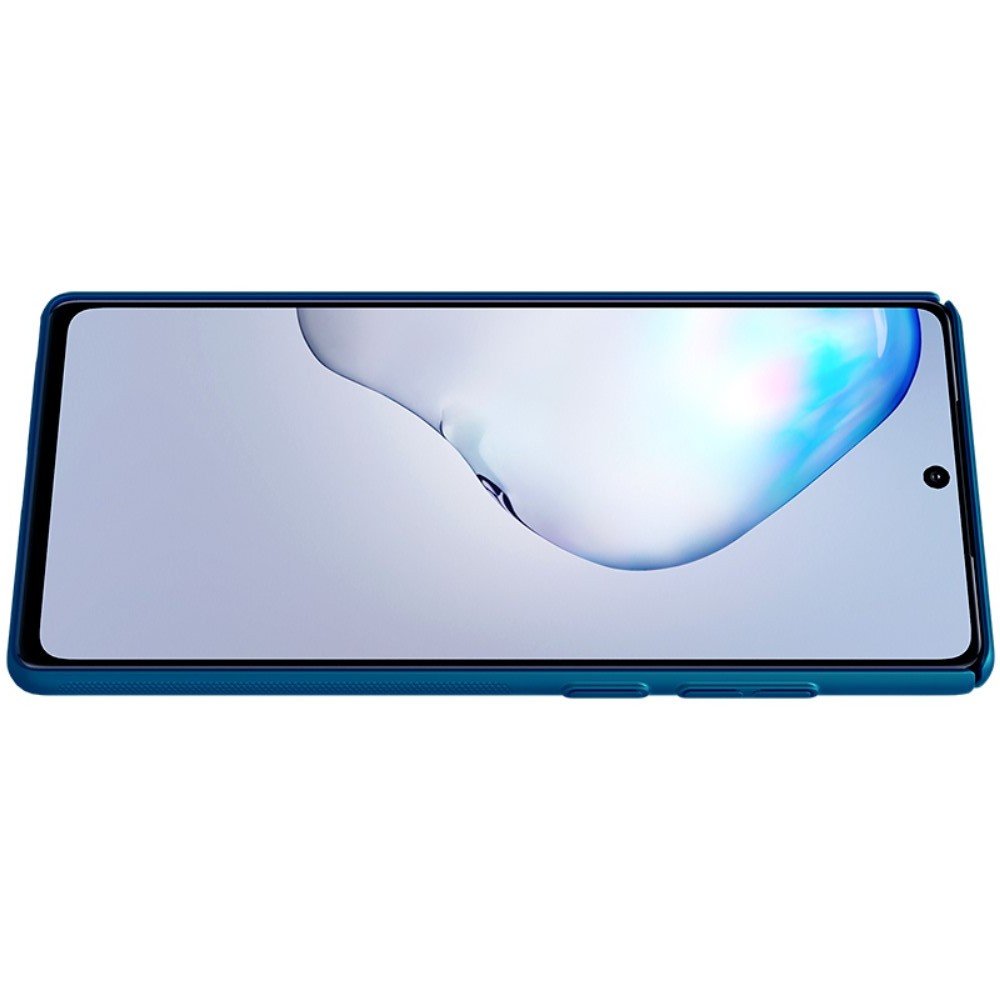 NILLKIN Super Frosted Shield Матовая Пластиковая Нескользящая Клип кейс накладка для Samsung Galaxy Note 20 - Синий