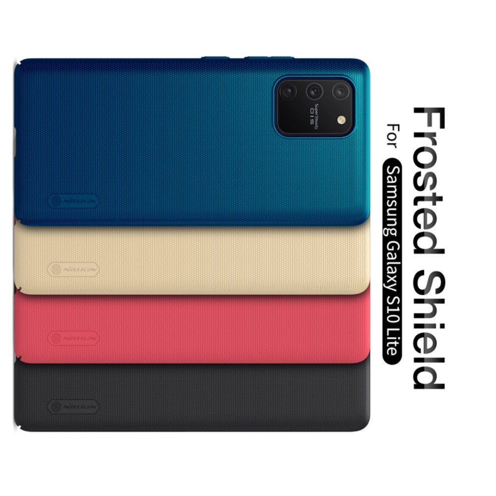 NILLKIN Super Frosted Shield Матовая Пластиковая Нескользящая Клип кейс накладка для Samsung Galaxy S10 Lite - Черный