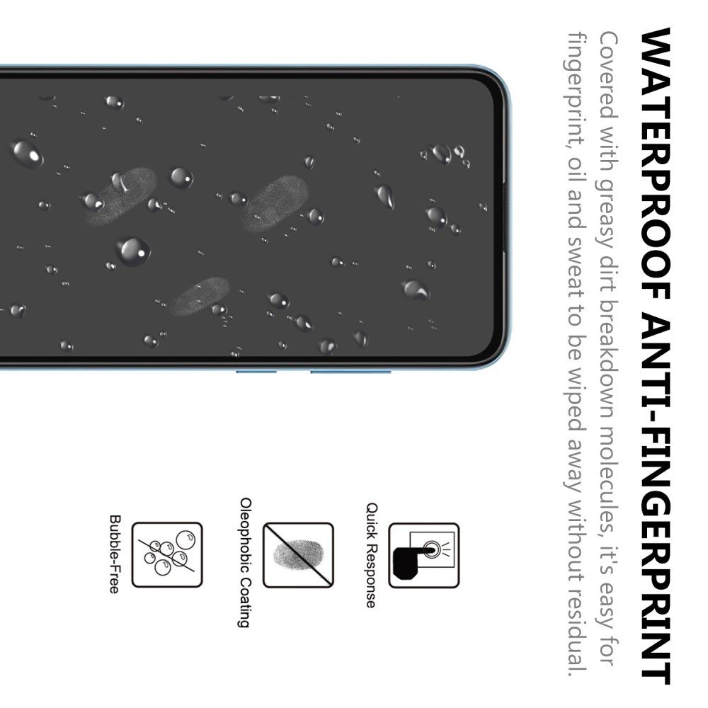 Олеофобное Закаленное Защитное Стекло для Samsung Galaxy A11 черное