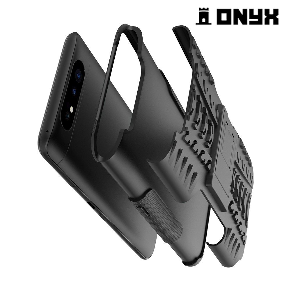 ONYX Противоударный бронированный чехол для Samsung Galaxy A80 / A90 - Черный