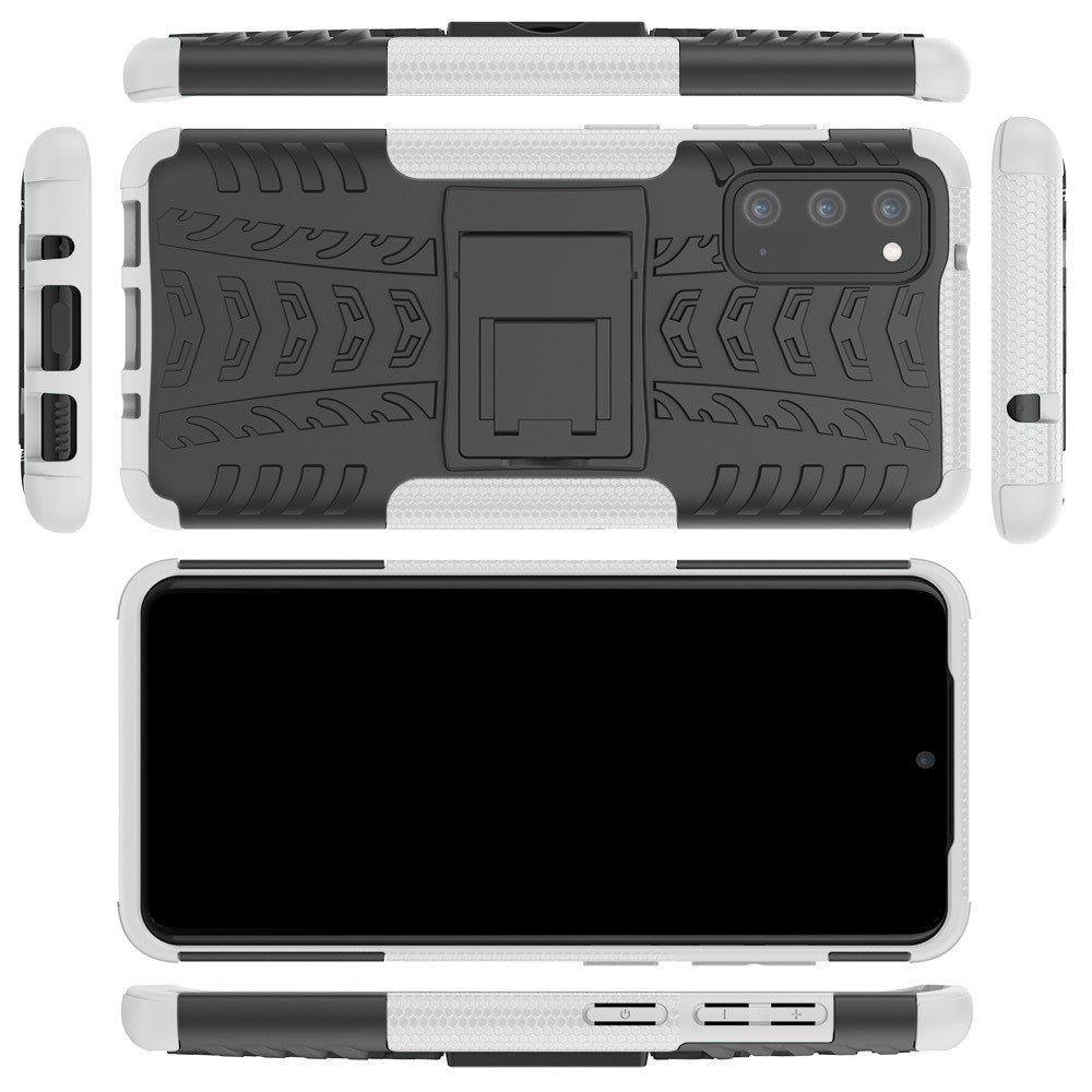 ONYX Противоударный бронированный чехол для Samsung Galaxy S20 - Белый