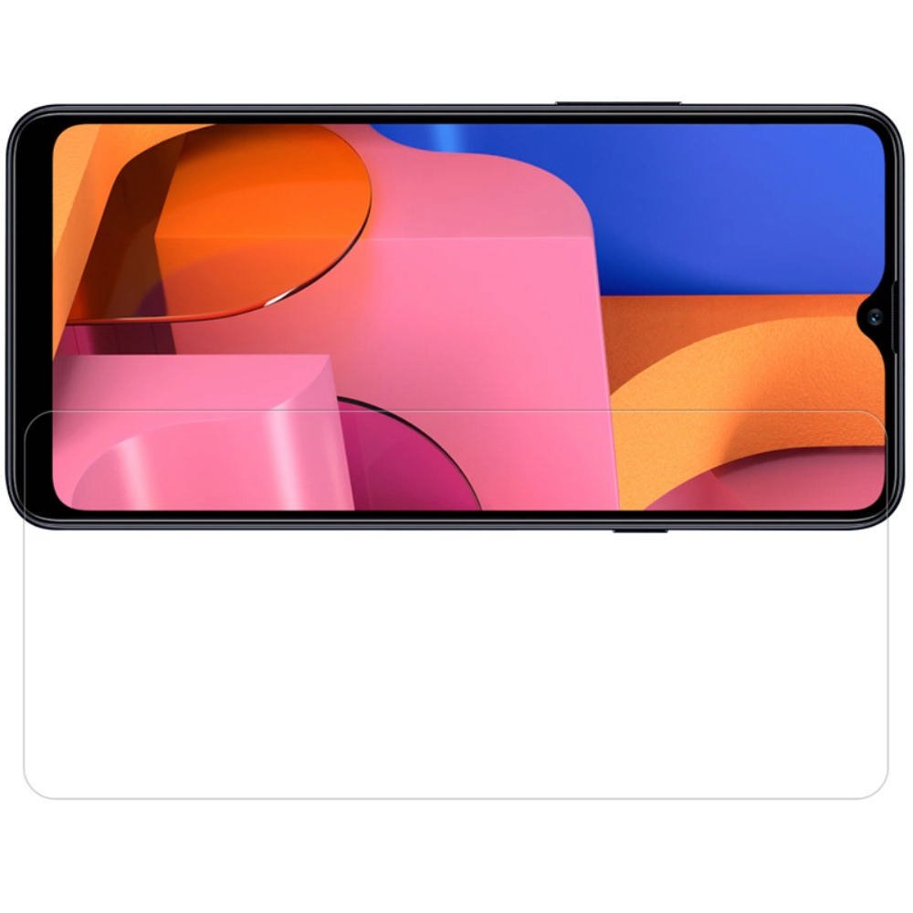 Противоударное закаленное олеофобное защитное стекло на Samsung Galaxy A20s Nillkin Amazing H