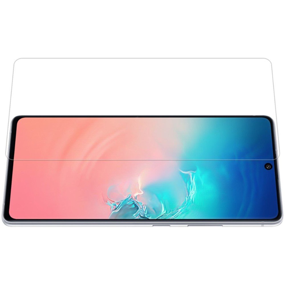 Противоударное закаленное олеофобное защитное стекло на Samsung Galaxy S10 Lite Nillkin Amazing H