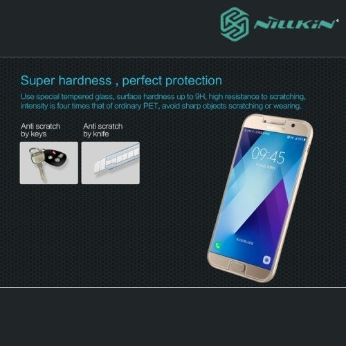 Противоударное закаленное стекло на Samsung Galaxy A3 2017 SM-A320F Nillkin Amazing 9H