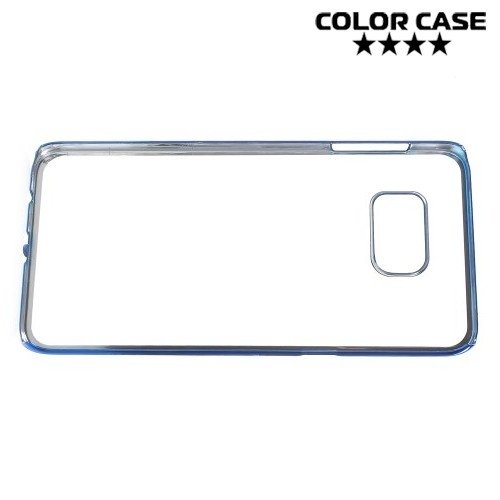 Прозрачный кейс для Samsung Galaxy S6 Edge Plus - Синий